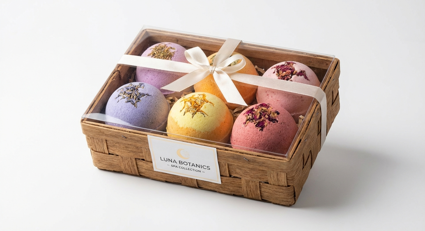 Bath Bombs Gift Set - 6 Pack Natural Essential Oils